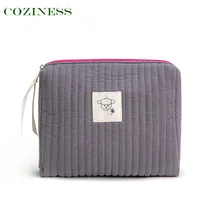 COZINESS bolsa organizadora de cosméticos para pañales de bebé, organizador de cosméticos con impresión sólida, Simple, de viaje, multifunción, pequeña, cuadrada