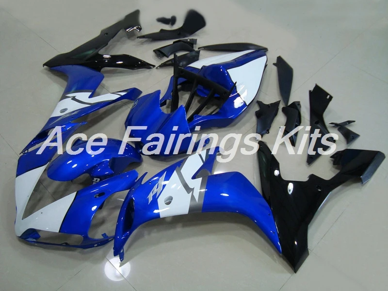 

4Gifts New Injection ABS Full Fairing Fit For Yamaha R1 2004 2005 2006 04 05 06 YZF R1 Full Fairings Kit black white blue