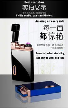 

Shake Smart Charging Double Arc Windproof Lighter Personality Creative Trendy Male Electronic Cigarette Lighter Vibrato