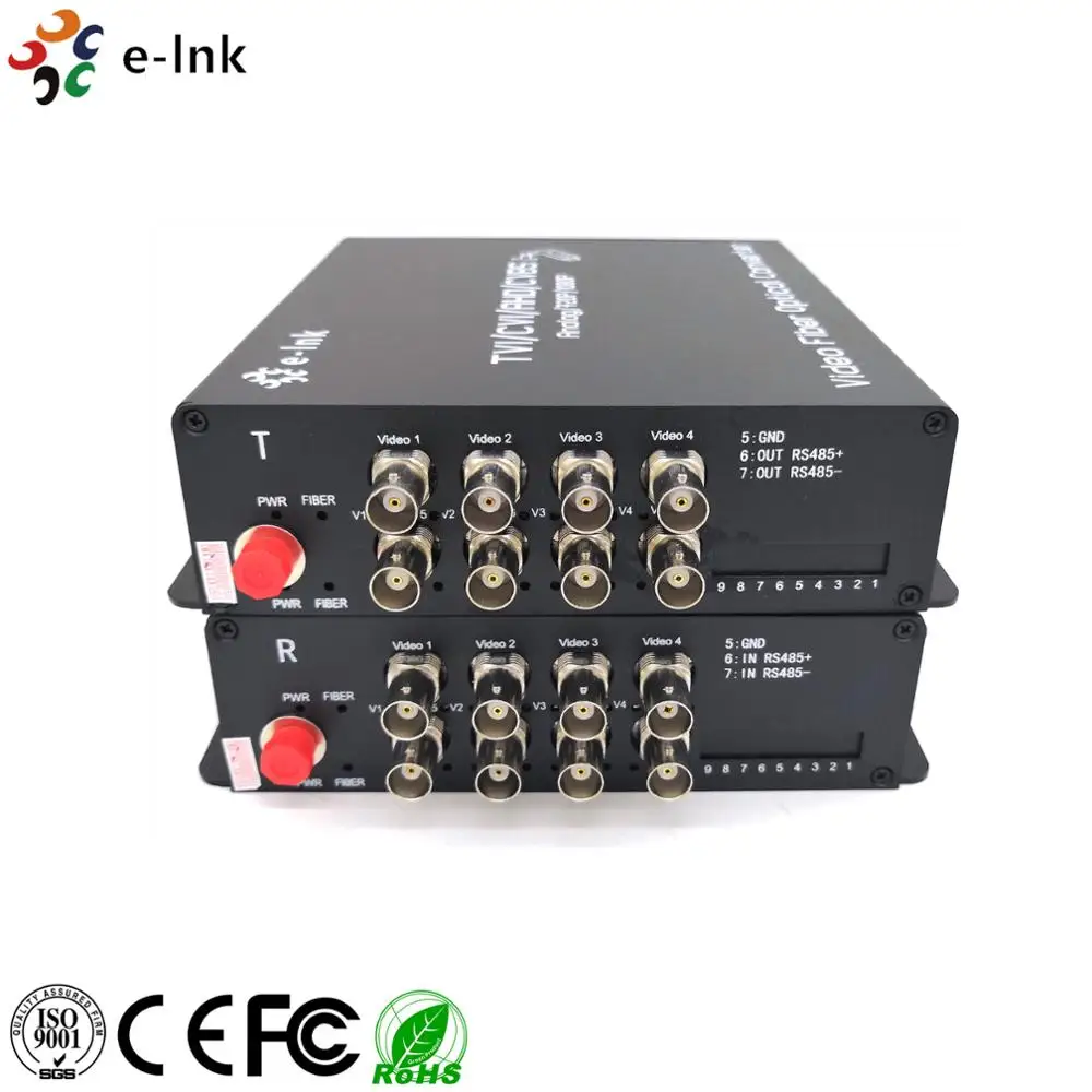 8Ch 720P HD CVI к оптоволоконному трансиверу с RS485 данными для 1MP CVI ptz камеры