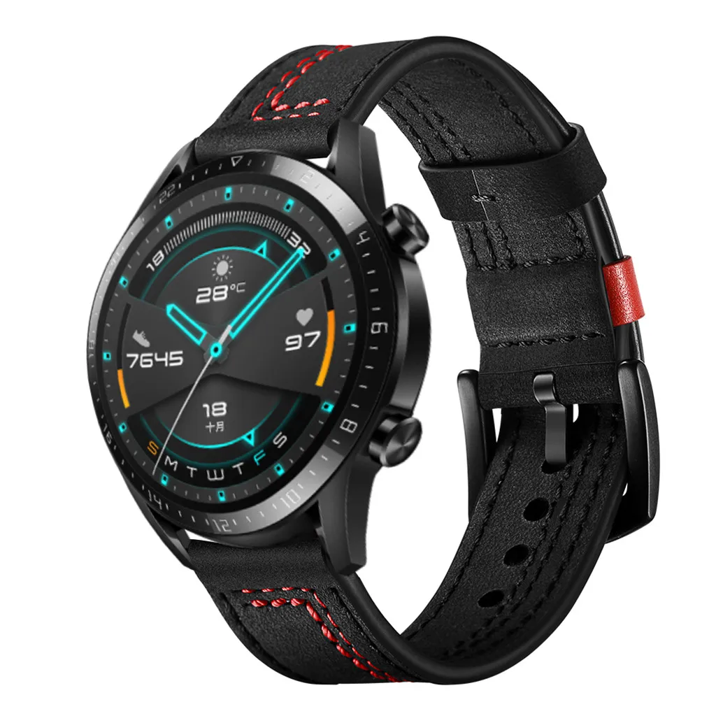 Ouhaobin ремешок для часов для huawei GT2, Смарт-часы 46 мм, кожаный ремешок для мужчин t, ремешок на запястье 20 мм для женщин и мужчин