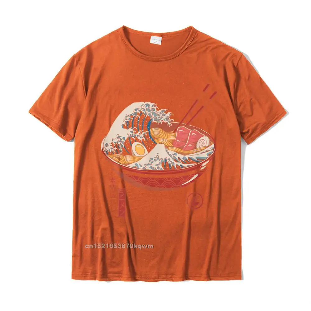 100% Cotton Fabric Man Great Ramen Wave T-Shirt T-Shirt__3206 Tshirts Simple Style T Shirt New Design Round Neck Tops Shirts Great Ramen Wave T-Shirt T-Shirt__3206 orange