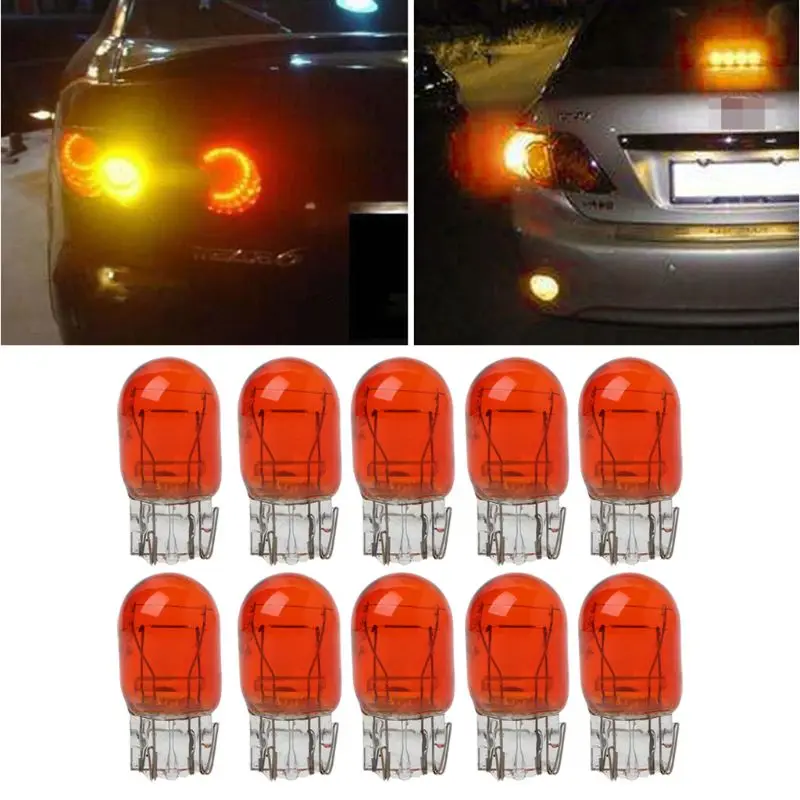 10 шт. DC12V T20 7443 поворотные сигнальные огни двойной провод кварцевое стекло стоп