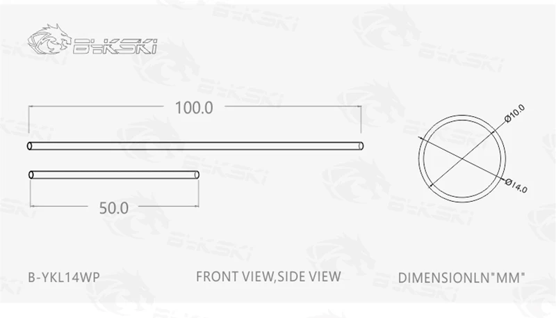BYKSKI 4 шт./лот жесткие/PMMA/PETG трубки прозрачные жесткие трубы(OD12mm/OD14mm/OD16mm)+ 2 мм толщина+ 50 см длина