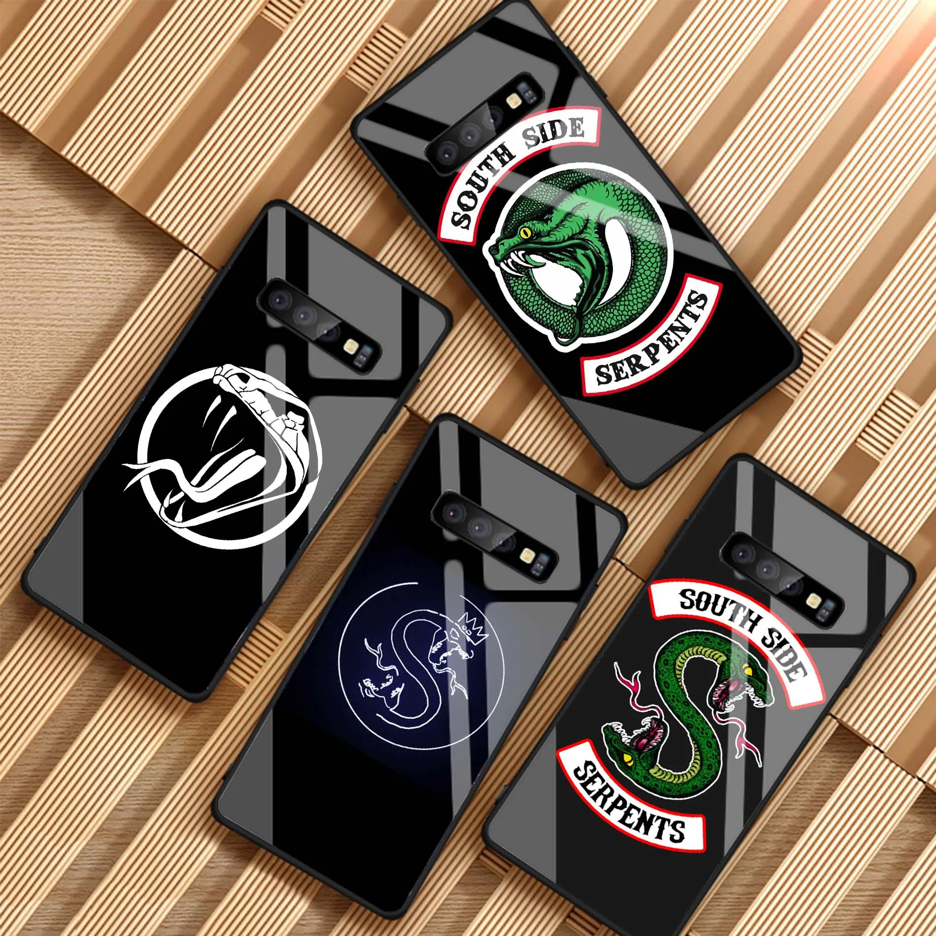 Logo Riverdale SouthSide Serpent Tempered Glass Case For Samsung Galaxy S8 S9 S10 Note 8 9 A6 A7 J6 J8 Plus Cover | Мобильные