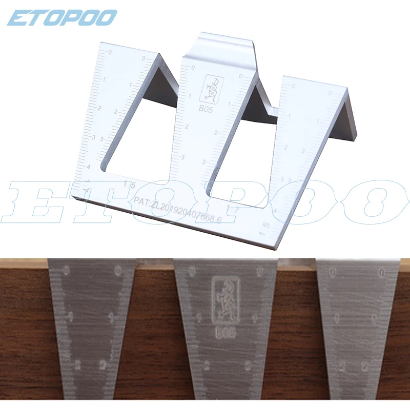 Combination Dovetail Marker Aluminum Alloy Woodworking Marking Template Tool Wood Joints Gauge 1:5 1:7 | Инструменты