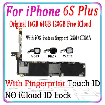

100% Original unlocked mainboard for iPhone 6S Plus motherboard with /NO Touch ID, for iphone 6S Plus logic board with chips MB