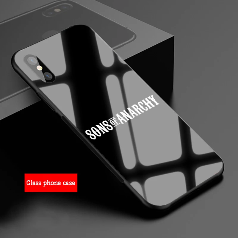 Американский ТВ сыновья анархия закаленное стекло чехол для телефона iPhone 5 5S SE 6 6plus 7 8 plus X XR XS Max 11 PRO Max