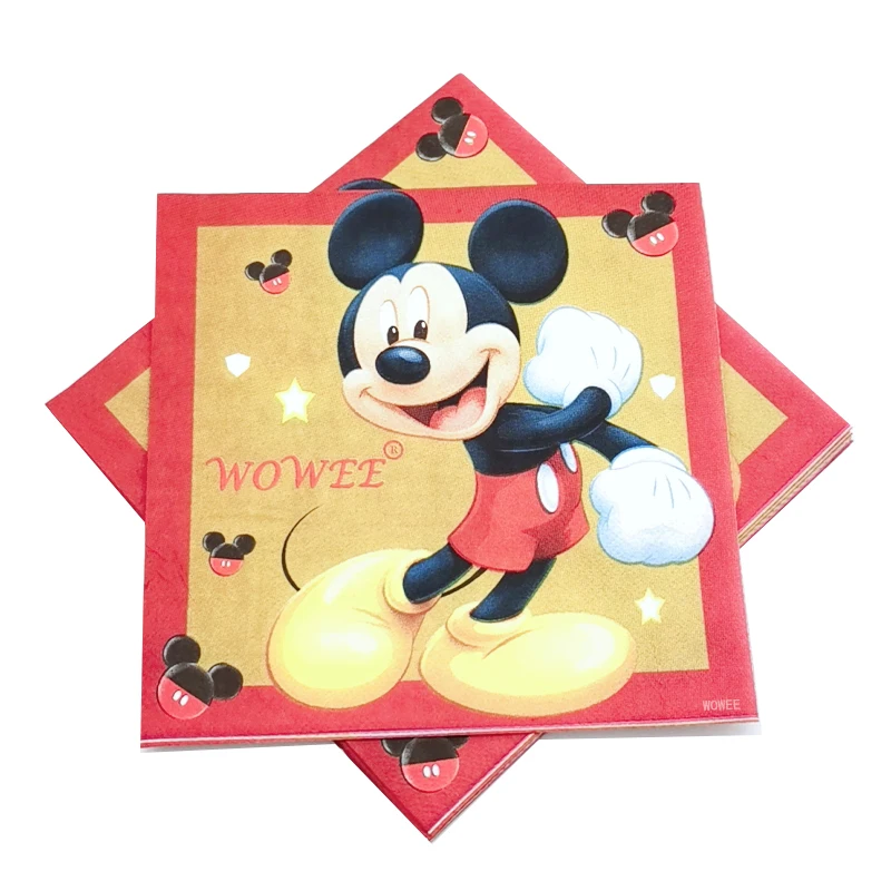 For 6 Kids Red Mickey Mouse Party Supplies Decorations Birthday Party Favors Napkins Tablecloth Balloons Caketopper