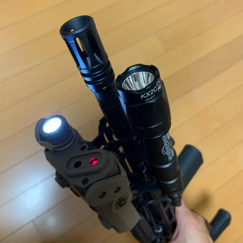 WADSN Airsoft LA-5C PEQ15 Red Dot IR Laser Weapon Flashlight Tactical LA5 PEQ-15 Laser Sight 200 Lumes Hunting Armas Scout Light