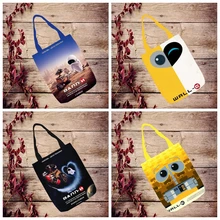 1 шт. WALL. E модные аниме холщовые сумки на плечо Повседневная сумка для покупок мультяшная сумка для путешествий унисекс Новинка