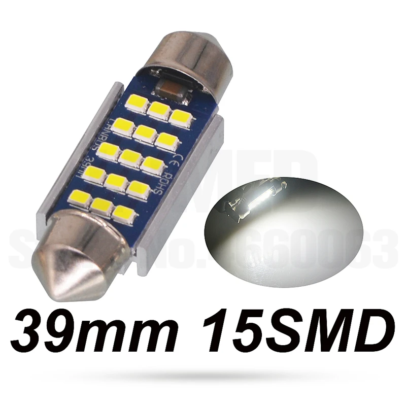 39mm 500x Автомобильный светодиодный C5W светодиодный s гирлянда продукты 9, 12, 15, 18 светодиодный авто Интерьер Купол Лампа для чтения светильник аксессуары - Испускаемый цвет: 39mm