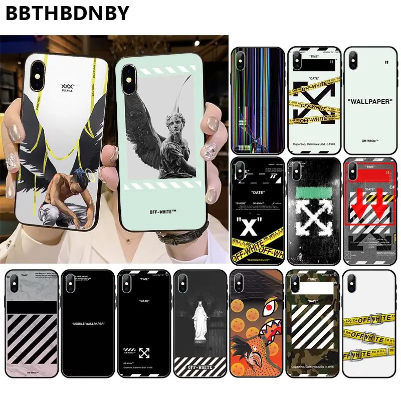 

off and white coque For iphone XR Pattern TPU Soft Phone Etui for iPhone 11 pro XS MAX 8 7 6 6S Plus X 5 5S SE XR case