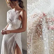 1 ярд высокого класса 3D beaeded Свадебный кутюр кружевная ткань с блестками, 3d цветок вышитая кружевная ткань по двору