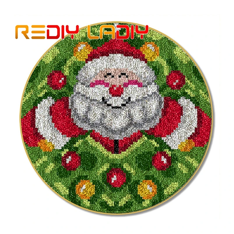Latch Hook Kits Make Your Own Rug Santa Clause Tapestry Crochet Cushion