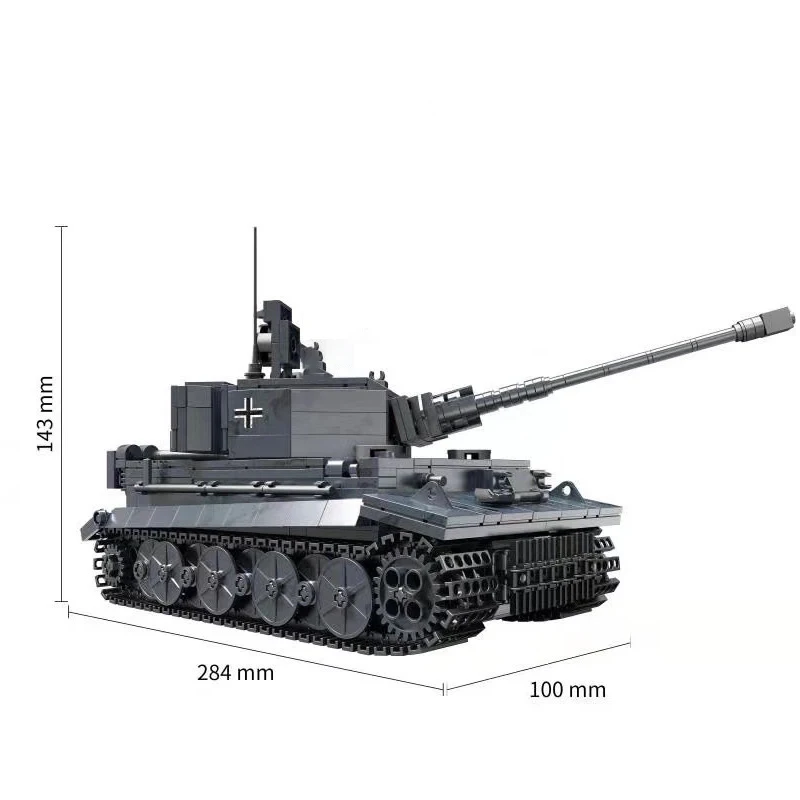 1201 штук военный танки кирпичи комплект WW2 Тигр тяжелый танк строительные блоки