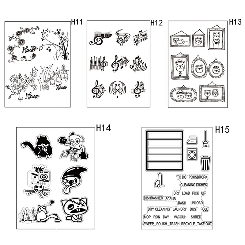 Vintage Style Transparent Clear Silicone Stamp/Seal for DIY scrapbooking clear stamp Stationery Set