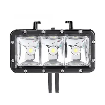 

action camera accessorie 40m/130ft Mini Underwater Waterproof Diving LED Video Light Fill Lamp for Gopro SJCam sport camera