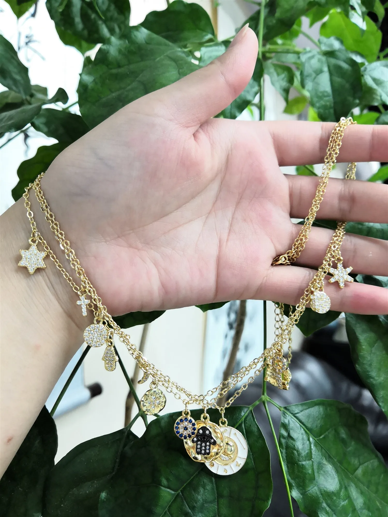 Molinuo devil's eye Золотое модное женское ожерелье-цепочка высокого качества Гламурная Женская