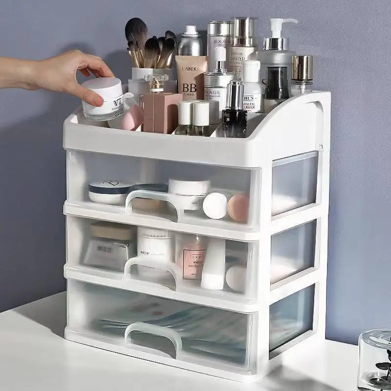 Plastic Make Up Case Jewelry Container Makeup Organizer Drawers Cosmetic Storage Box Brush Holder Lipstick ContainerZB302 | Дом и сад