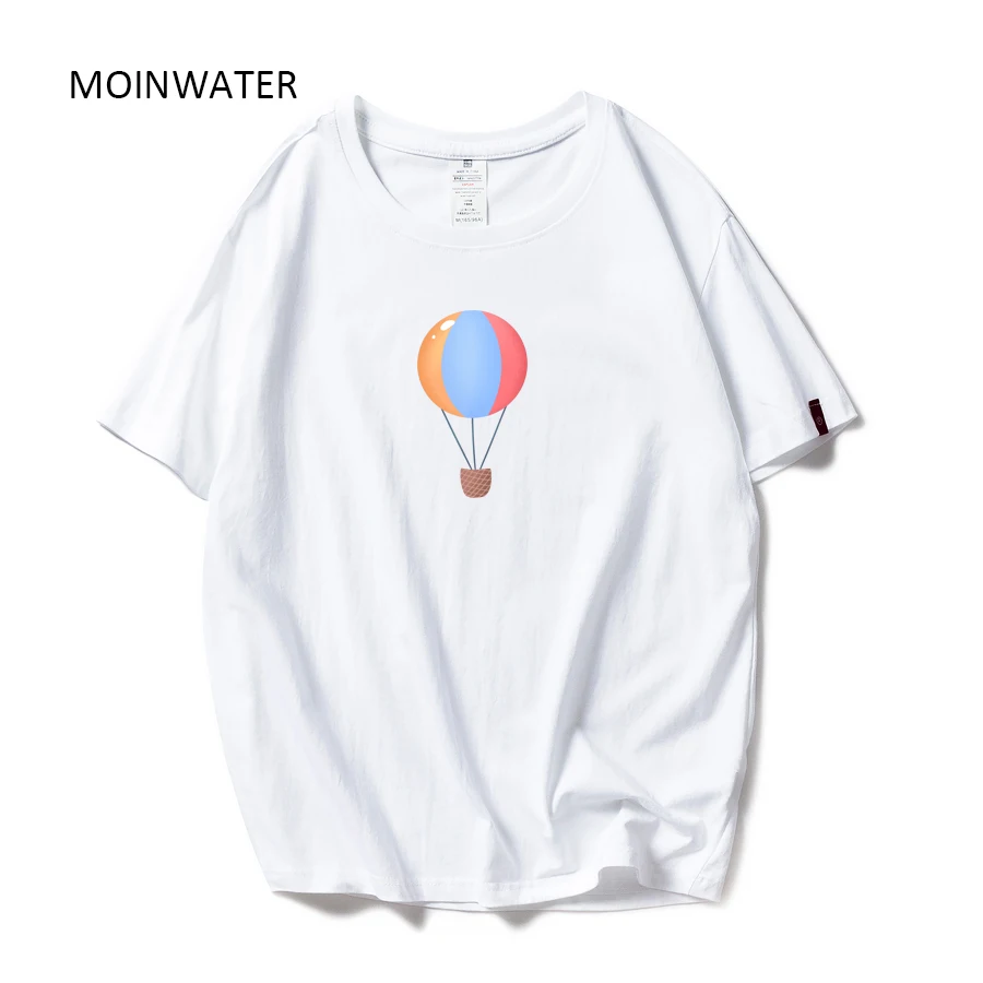 MOINWATER, новинка, футболки с рисунком воздушного шара, женские,, хлопок, модные футболки с коротким рукавом, женские летние топы MT19112