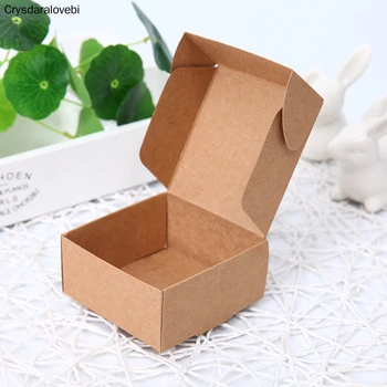 

100pcs Cheap Kraft gift packaging cardboard paper box,small natural handmade soap kraft craft box,kraft carton paper box