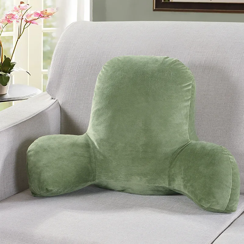 Зеленый Современная простая одноцветная Подушка для стула с подлокотниками Удобная диванная спинка поясничная Подушка для сиденья 58*40*25 см - Цвет: Зеленый