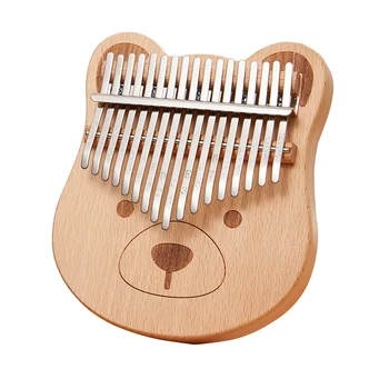 

17 Key Kids Adults Portable Thumb Piano Cartoon With Tuning Mallet Handheld Wooden Kalimba Sound Beginner Gift Entertainment