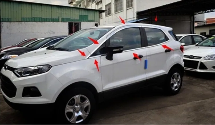EcoSport Высокое качество нержавеющая сталь автомобильная оконная накладка(14 шт.), автомобильные чехлы