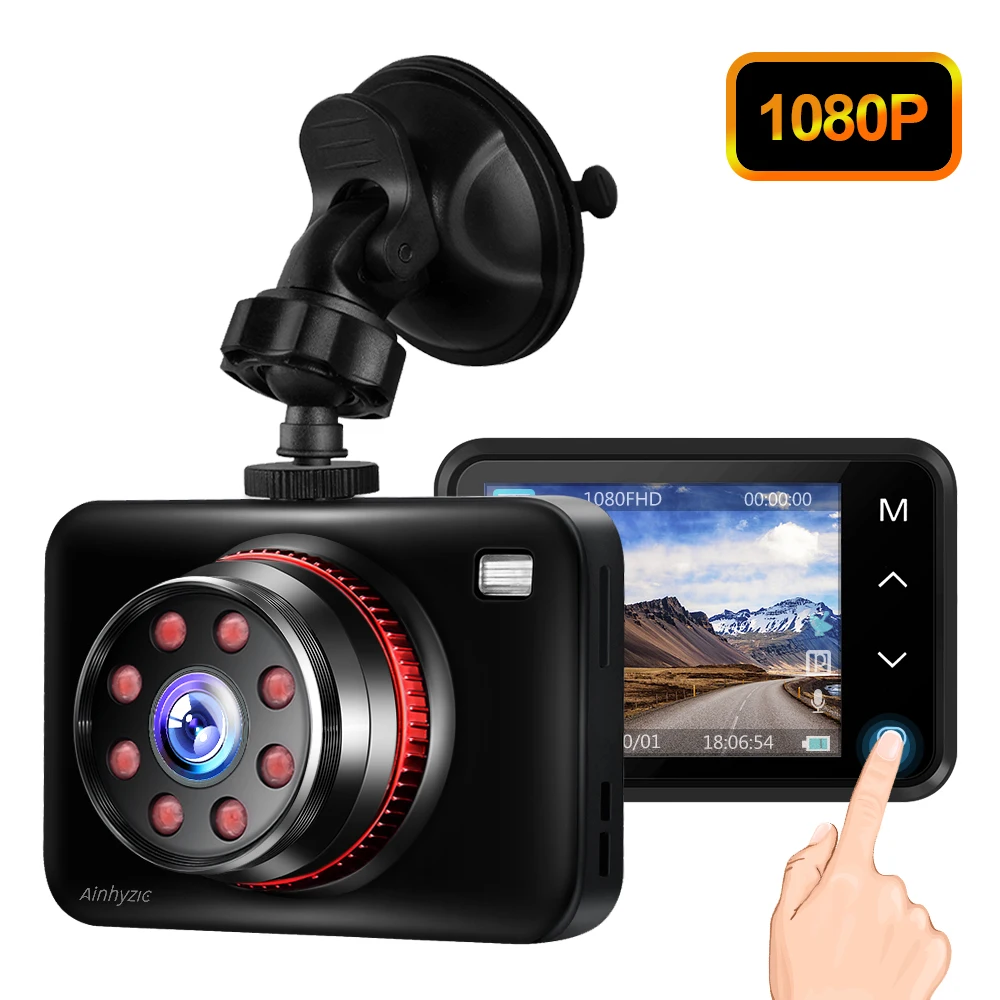 

Ainhyzic IPS Touch Screen Car HD Night Vision Camera Recorder Parking Monitor Car Camera Video DVR