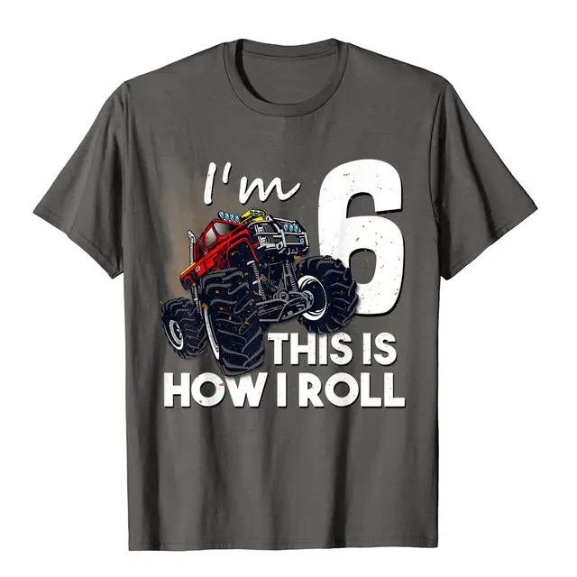 6th Birthday T Shirt Boy Monster Truck 