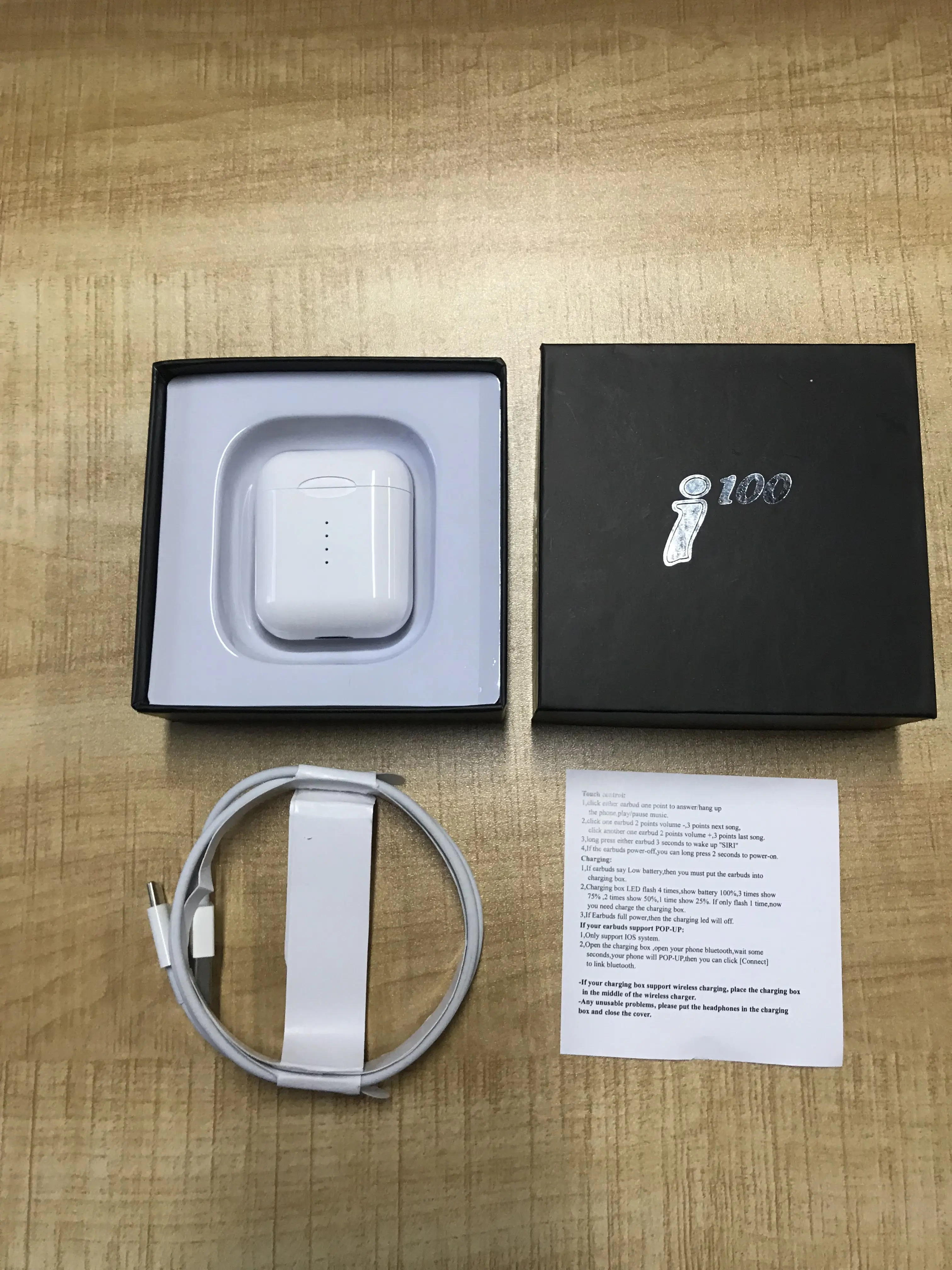 i100 tws 1:1 as AP wireless charge support bluetooth Earphones Wireless headset PK i10 tws i300 tws