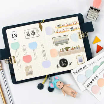 

Round Shape Various Colorful Self-Adhesive N Times Memo Pad Sticky Notes Bookmark School Office Stationery Supply