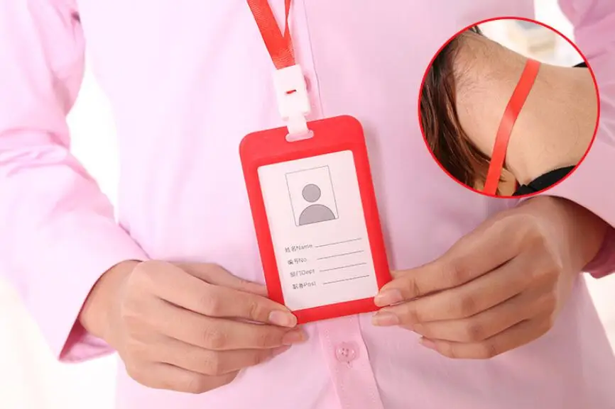 Бизнес-держатель для банковской кредитной карты ID держатель для карт s Обложка рабочий значок идентичность Имя тег шеи ремень карты Чехол дети Обложка для автобусной карты