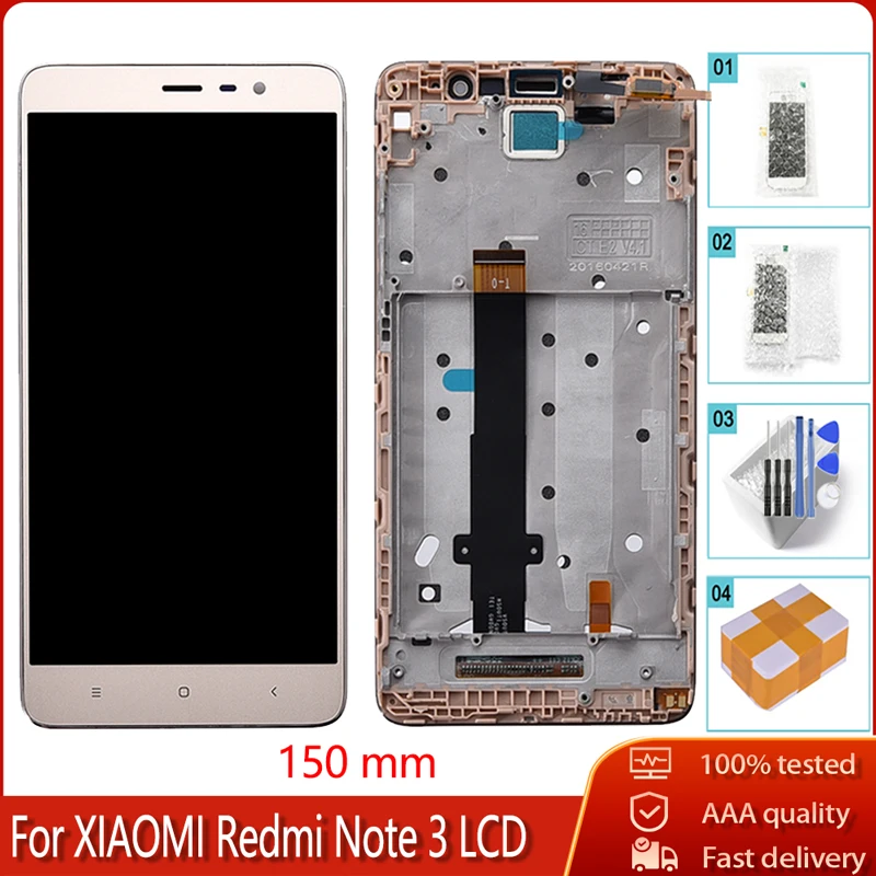 ЖК дисплей 5 дюйма с рамкой для XIAOMI Redmi Note 3 дигитайзер сенсорного экрана в сборе