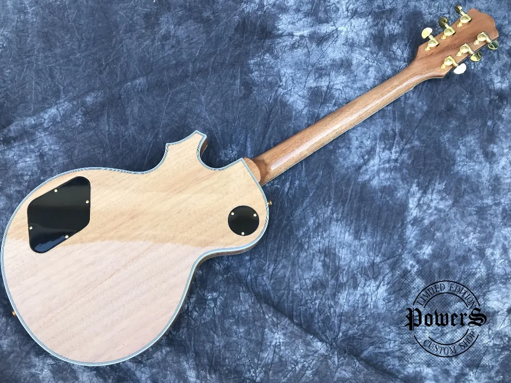 Китай OEM электрогитара sun eye высокого качества гитара, стеганый клен за оригинальным цветом древесины