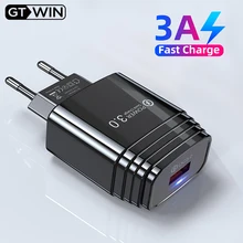 Быстрое зарядное устройство USB GTWIN 3A для iPhone samsung huawei Quick Charge 3,0 EU US Plug для мобильных телефонов QC 3,0 быстрое настенное зарядное устройство