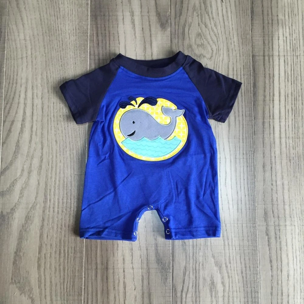 whale romper baby