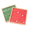 Montessori Handwriting Aids Trace Geometry Line Shapes Educational Training Wooden Toys for Children Writing Practice Preschool 2