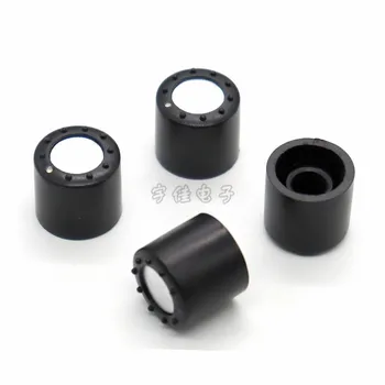 

10 Piece 15 * 14mm black and white plastic knob flower shaft inner hole 6MM coding switch knob cap potentiometer knob cap