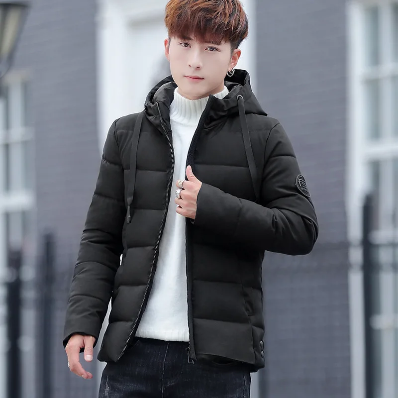 High School Junior High School Students Cotton-padded Jacket Coat Cotton-padded Clothes Korean-style Trend Winter Handsome Teena