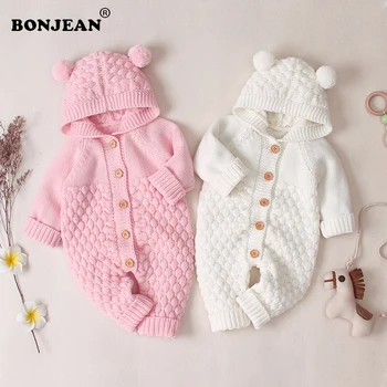 

Baby Rompers Clothes Knitted Newborn Boys Jumpsuits Long Sleeve Toddler Girl Sweater Baby Casual cardigan Clothes Hoodie Coat