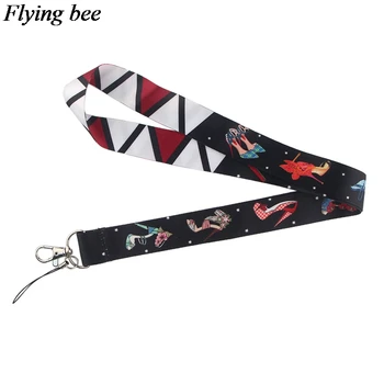 

20pcs/lot Flyingbee Women High heels Phone Lanyards cool Keychains Lanyard For Keys Badge ID Cards Holders Chain Rope X0536