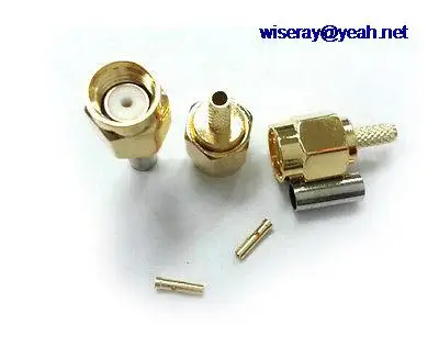 

DHL/EMS 500PCS Copper RP-SMA Male Crimp Connector for RG178 RG196 Coaxial Cables-A7