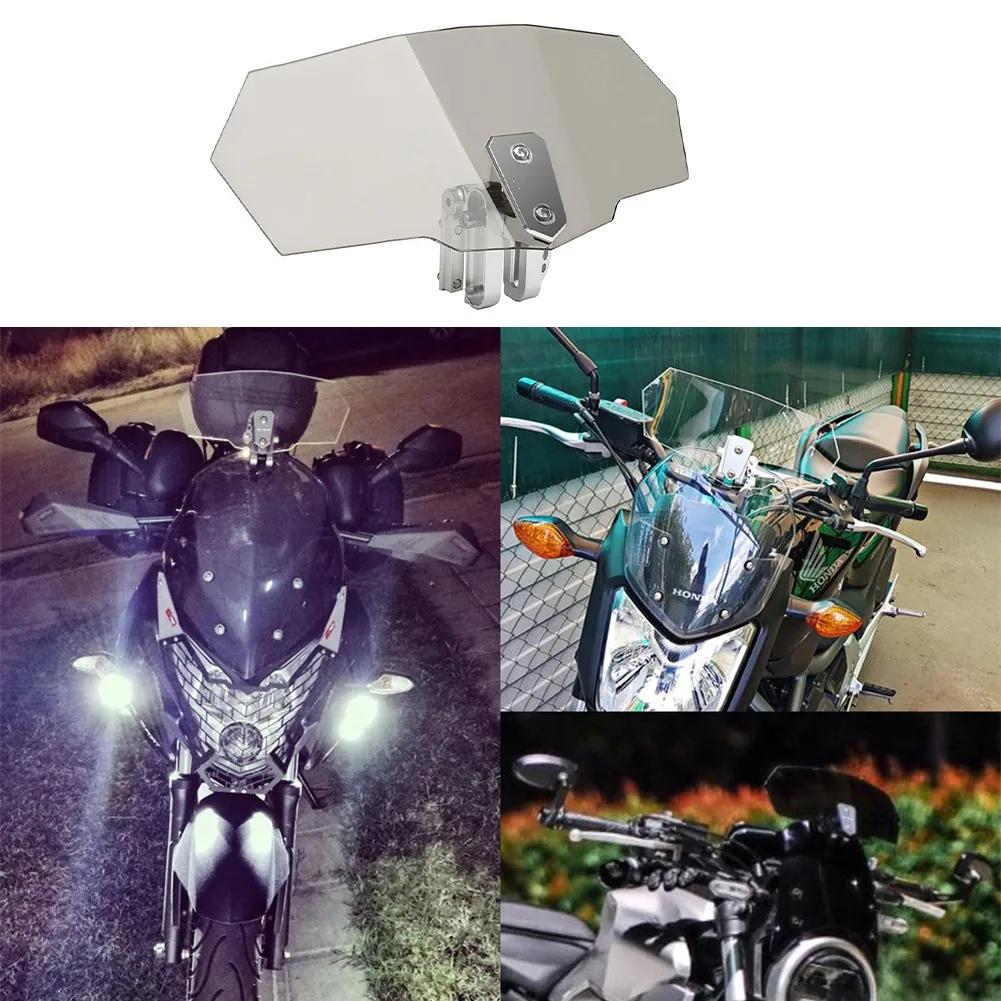 Rauch Einstellbar Windschutzscheibe Clip Motorrad Spoiler