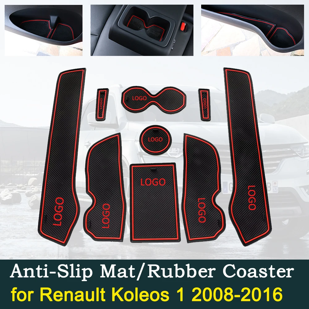 Противоскользящая резиновая накладка на дверь для Renault Koleos 1 Samsung QM5 2008 ~ 2016 2009 2012 2015