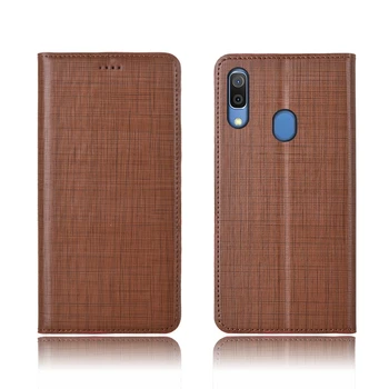 

Genuine leather magnetic case credit card slot holder for Samsung Galaxy A30 phone case for Samsung Galaxy A20 flip card cover