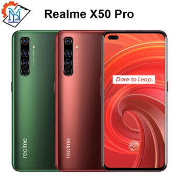 Перейти на Алиэкспресс и купить Смартфон Realme X50 Pro, 5G, 5,44 дюйма, 8 + 128 ГБ, Snapdragon 865, Android 10, 65 Вт