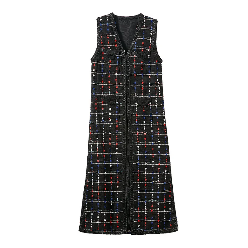 

Small Xiangfeng Woollen Side Split Long Money Waistcoat Female