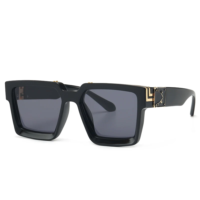 Австралия Мода Мужские квадратные солнцезащитные очки Винтаж Элитный бренд черный прямоугольник панк дорожные очки для Для женщин Красный мужской подарок - Цвет линз: C1 Black Gray